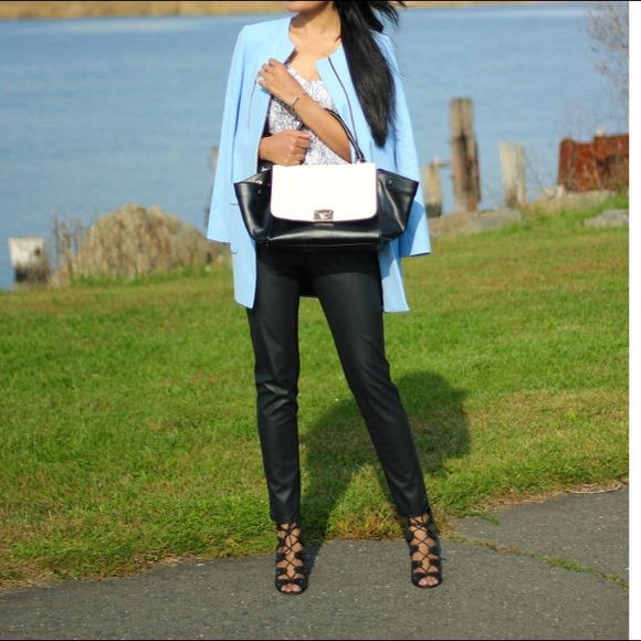 Make an offer! Faux leather and ponte skinny pants - Picture 4 of 4