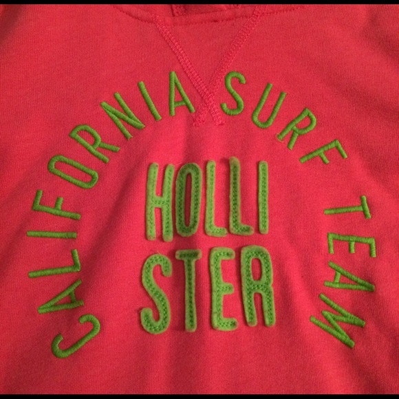 Pink/Green Hollister Hoodie. - Picture 2 of 3