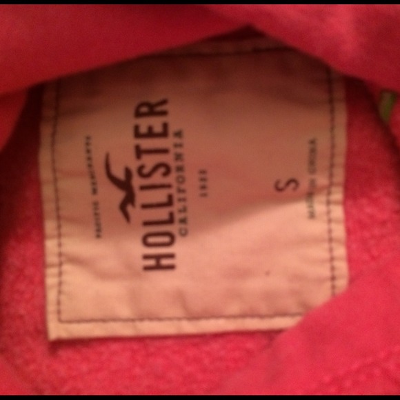 Pink/Green Hollister Hoodie. - Picture 3 of 3
