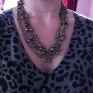 Gold party necklace