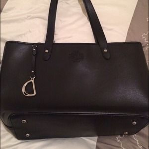 Black Ralph Lauren Tote- like new !
