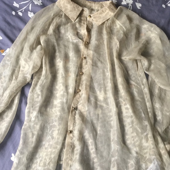 Leopard print sheer blouse - Picture 1 of 2