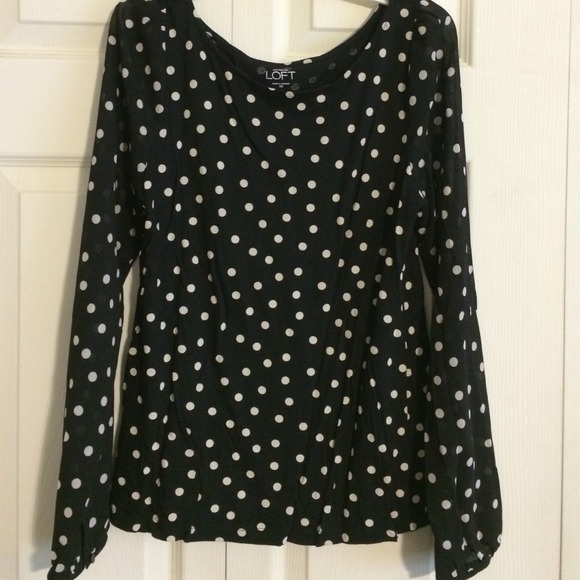 LOFT polka dot shirt