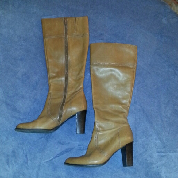 Tan All Leather Riding Boots
