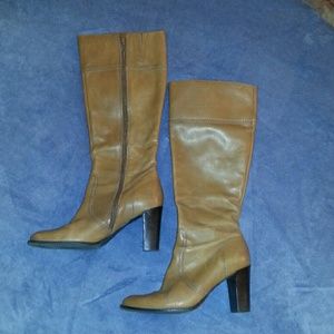 Tan All Leather Riding Boots