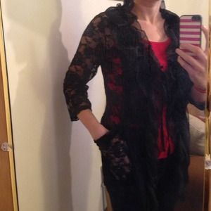 Black Lace Cardigan