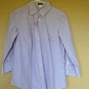 JCrew factory purple striped dress top