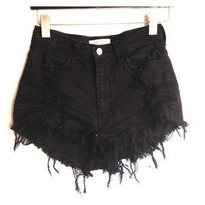 Black High-waisted Shorts