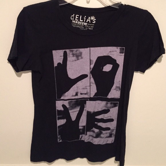 Black and white "love" shirt