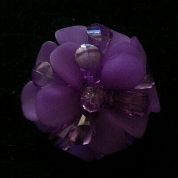 PURPLE FLOWER RING