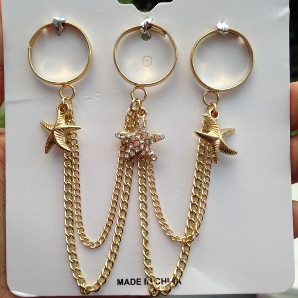 3 finger Starfish ring