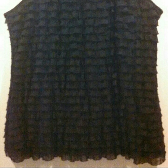 Cute Black Sleeveless Party Top - Picture 2 of 3