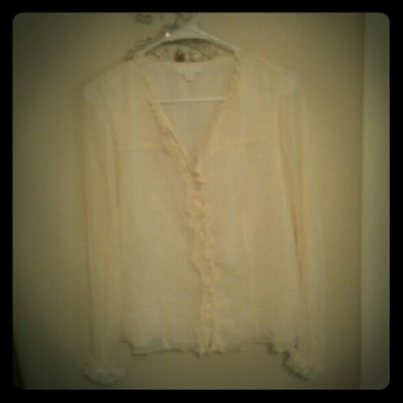 Cream-colored, silk blouse!