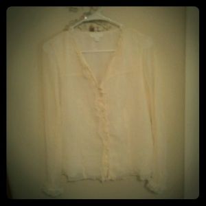 Cream-colored, silk blouse!
