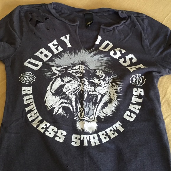 OBEY Deconstructed Black Tee