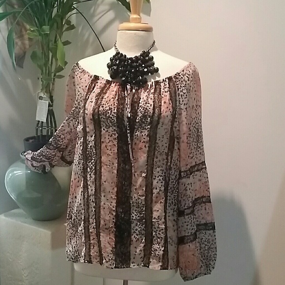 BCBGMAXAZRIA peasant top - Picture 2 of 4