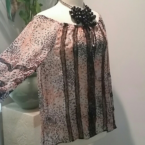 BCBGMAXAZRIA peasant top - Picture 3 of 4