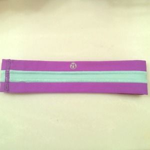 Blue and purple striped lululemon headband