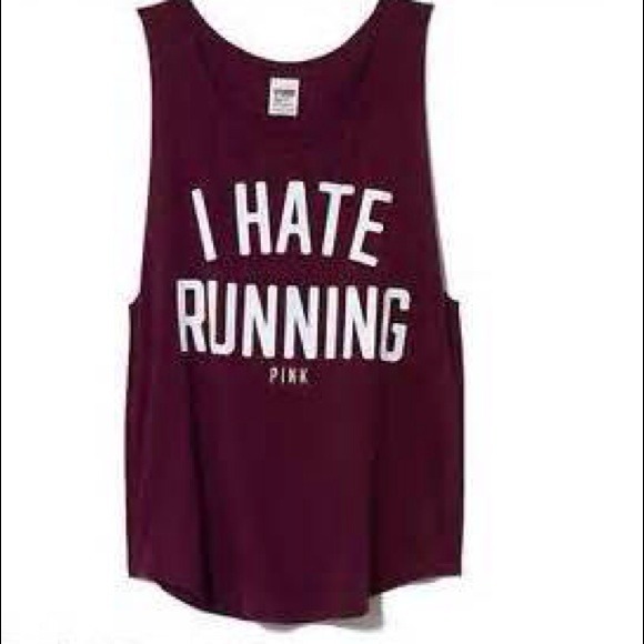 PINK I HATE RUNNING GUC SIZE L