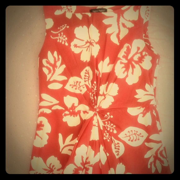 Beautiful Red & white flower summer Dress