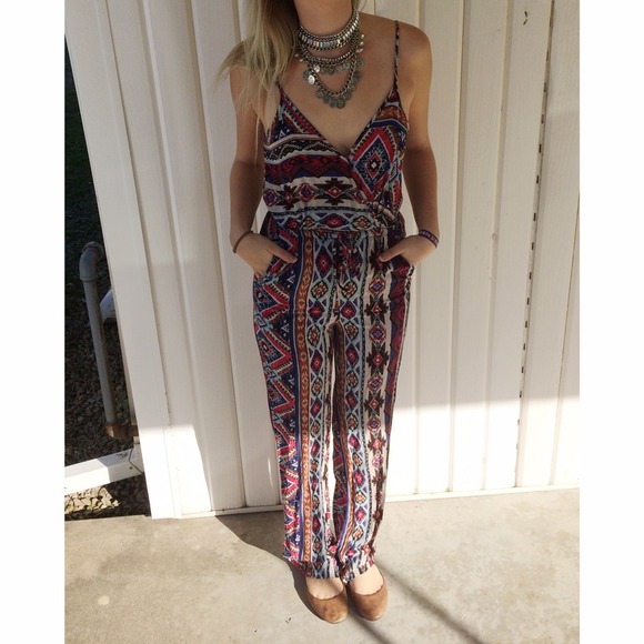 SOLD Tribal print jumpsuit