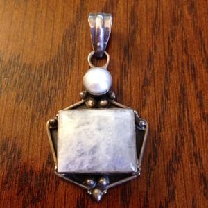 Sold in Bundle - Greyish purple Silver Pendant
