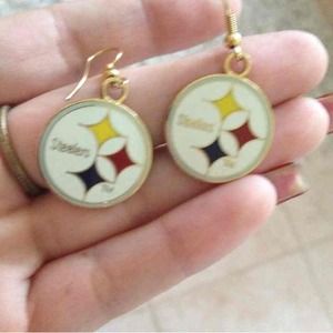 Homemade Steelers Earrings