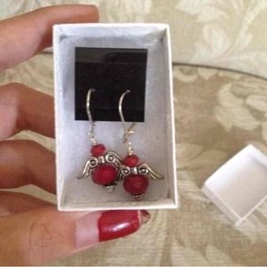 Red Angel Earrings