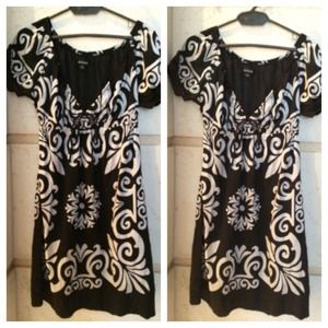 Beautiful black and white boho chic BEBE dress