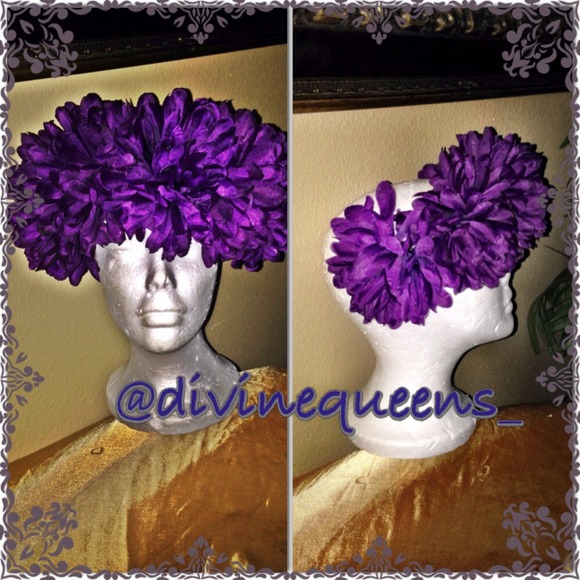 Handmade purple flower crown ( half FlowerCrown)