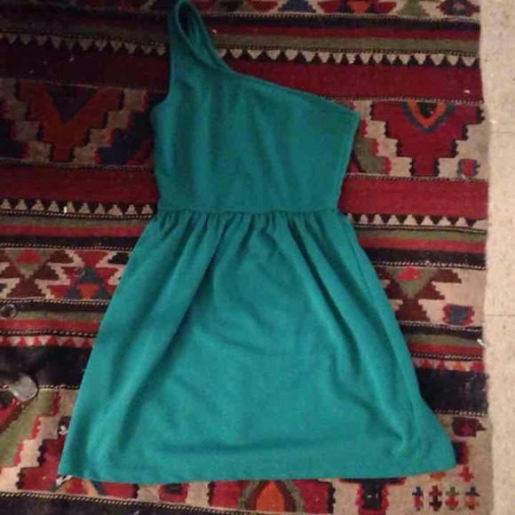 Turquoise one strap dress