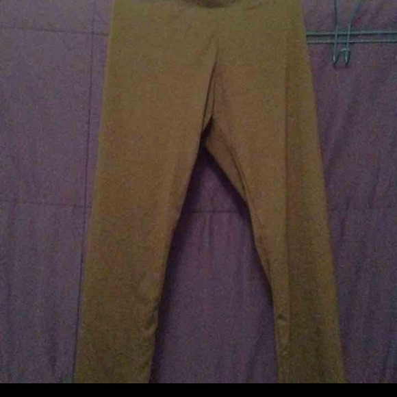 Olive green leggings
