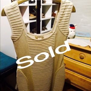 Arden B Stretch Gold shimmery dress