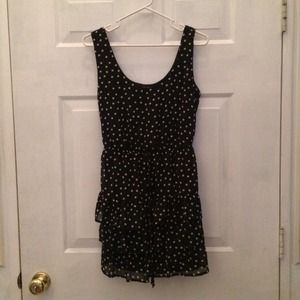 Black and white polkadot dress