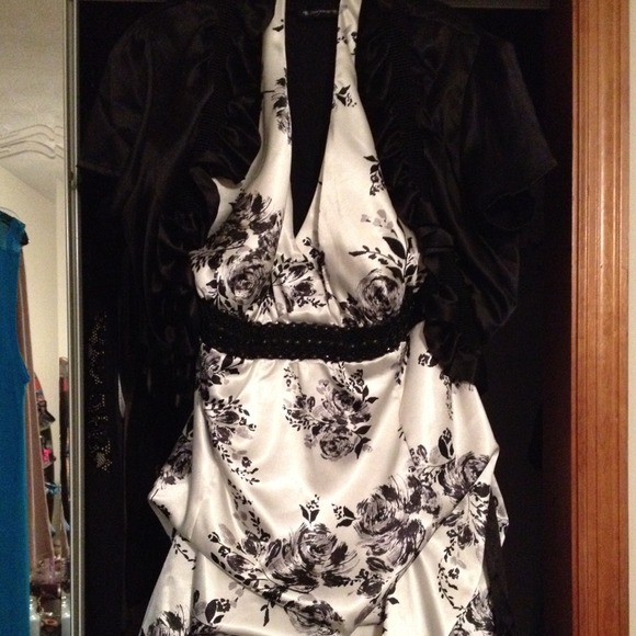 Formal floral dress & shrug