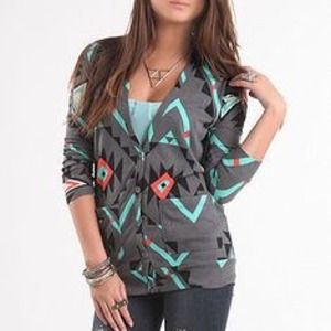 Aztec Print Cardigan