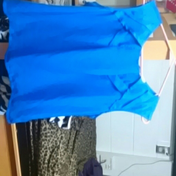 Blue Zipper Blouse - Picture 1 of 2