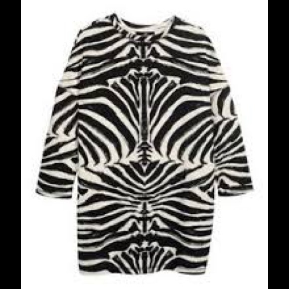 NWOT Zebra Sweatshirt Tunic