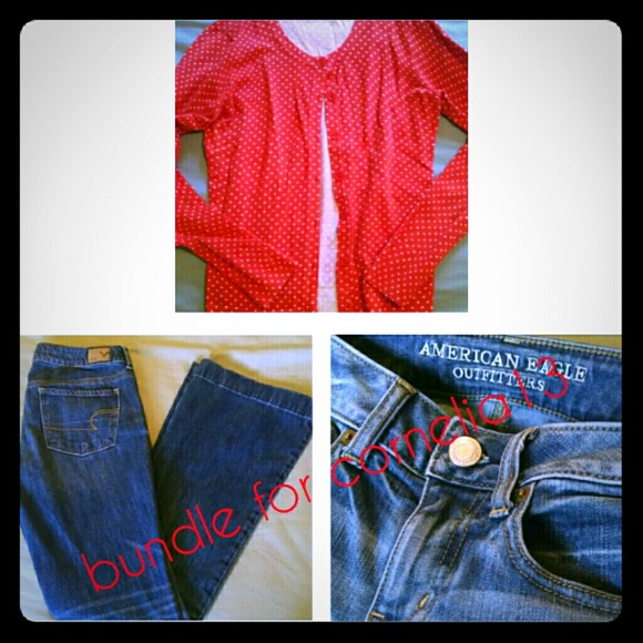 2AEO jeans and cardi