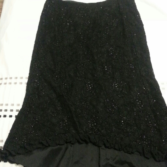 Beaded high low skirt