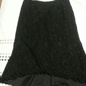 Beaded high low skirt