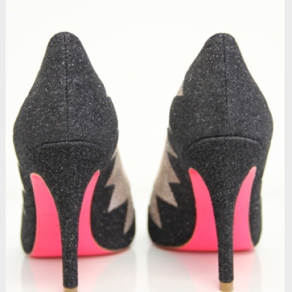 Suecomma Bonnie Zig Zag Glitter Pumps - Picture 3 of 4