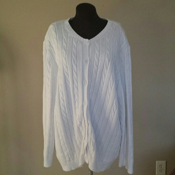 White Button Down Sweater