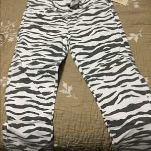 Guess Jeans zebra stripped pants