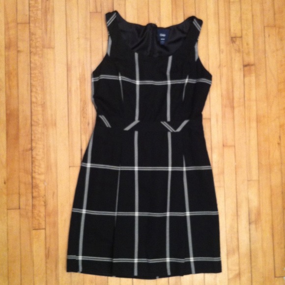 Black and white plaid dress