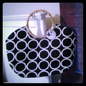 Black Ring Around Bamboo Bag