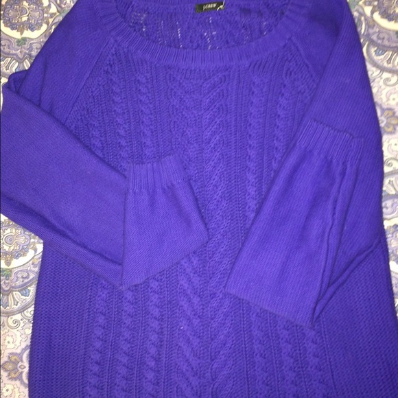 Gorgeous deep blue J crew cable knit sweater