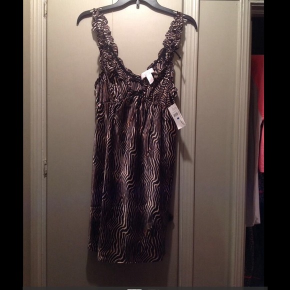 Zebra oscar de la renta chemise nightgown