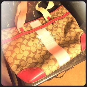 💖Pink and Tan Coach bag💖