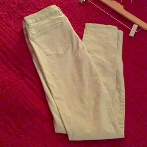 Mint green colored jeans